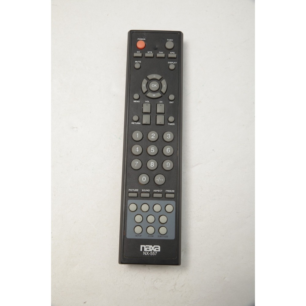 Naxa NX-557 Remote Control Universal Black Replacement TV Media Controller